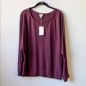 Burgundy Ribbed Sweater